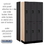 Salsbury Industries 32368BLK 12" Wide Double Tier Designer Wood Locker - 3 Wide - 6 Feet High - 18 Inches Deep - Black
