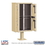 Salsbury Industries 3304SAN-U Outdoor Parcel Locker with 4 Compartments in Sandstone with USPS Access - Type II