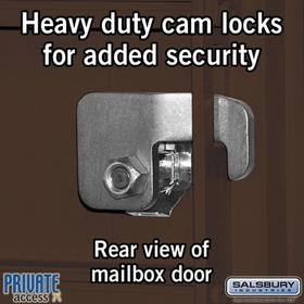 Salsbury Industries 3308BRZ-P Cluster Box Unit (Includes Pedestal and Master Commercial Locks) - 8 A Size Doors - Type I - Bronze - Private Access