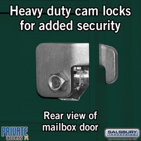 Salsbury Industries 3308GRN-P Cluster Box Unit (Includes Pedestal and Master Commercial Locks) - 8 A Size Doors - Type I - Green - Private Access