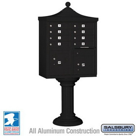 Salsbury Industries Regency Decorative Cluster Box Unit with 8 Doors and 2 Parcel Lockers with USPS Access - Type I