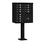Salsbury Industries 3312BLK-P Cluster Box Unit (Includes Pedestal and Master Commercial Locks) - 12 A Size Doors - Type II - Black - Private Access