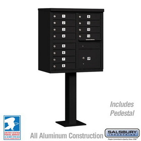 Salsbury Industries Cluster Box Unit with 12 Doors and 1 Parcel Locker with USPS Access - Type II