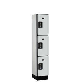 Salsbury 12" Wide Triple Tier Designer Wood Locker - 1 Wide - 5 Feet High - 15 Inches Deep - Electronic