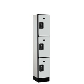 Salsbury 12" Wide Triple Tier Designer Wood Locker - 1 Wide - 5 Feet High - 15 Inches Deep - Resettable Combination Locks