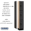 Salsbury Industries 33165BLK 12" Wide Triple Tier Designer Wood Locker - 1 Wide - 6 Feet High - 15 Inches Deep - Black