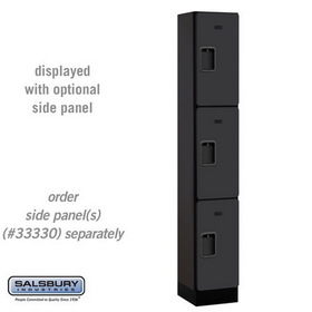 Salsbury Industries 12" Wide Triple Tier Designer Wood Locker - 1 Wide - 6 Feet High - 15 Inches Deep