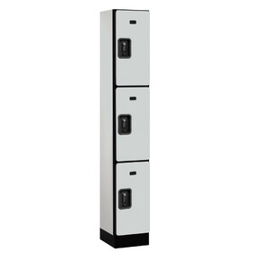Salsbury 12" Wide Triple Tier Designer Wood Locker - 1 Wide - 6 Feet High - 15 Inches Deep - Resettable Combination Locks
