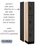 Salsbury Industries 33168BLK 12" Wide Triple Tier Designer Wood Locker - 1 Wide - 6 Feet High - 18 Inches Deep - Black