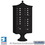 Salsbury Industries 3316R-BLK-U Regency Decorative Cluster Box Unit with 16 Doors and 2 Parcel Lockers in Black with USPS Access - Type III