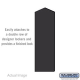 Salsbury Industries Double End Side Panel - for 5 Feet High - 18 Inch Deep Designer Wood Locker - with Sloping Hood