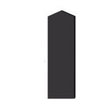 Salsbury Industries 33304DE-BLK Double End Side Panel - for 5 Feet High - 18 Inch Deep Designer Wood Locker - with Sloping Hood - Black