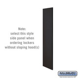 Salsbury Industries Side Panel - for 5 Feet High - 21 Inch Deep Designer Wood Locker - without Sloping Hood