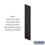 Salsbury Industries Side Panel - for 5 Feet High - 21 Inch Deep Designer Wood Locker - with Sloping Hood