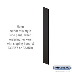 Salsbury Industries Side Panel - for 5 Feet High - 15 Inch Deep Designer Wood Locker - with Sloping Hood