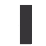 Salsbury Industries 33333DE-BLK Double End Side Panel - for 6 Feet High - 18 Inch Deep Designer Wood Locker - without Sloping Hood - Black