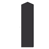 Salsbury Industries 33334DE-BLK Double End Side Panel - for 6 Feet High - 18 Inch Deep Designer Wood Locker - with Sloping Hood - Black