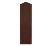 Salsbury Industries 33334DE-MAH Double End Side Panel - for 6 Feet High - 18 Inch Deep Designer Wood Locker - with Sloping Hood - Mahogany