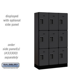 Salsbury Industries 12" Wide Triple Tier Designer Wood Locker - 3 Wide - 5 Feet High - 15 Inches Deep