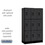Salsbury Industries 33355BLK 12" Wide Triple Tier Designer Wood Locker - 3 Wide - 5 Feet High - 15 Inches Deep - Black