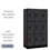 33358BLK 12" Wide Triple Tier Designer Wood Locker - 3 Wide - 5 Feet High - 18 Inches Deep - Black