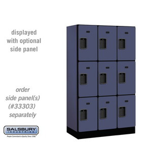 Salsbury Industries 12" Wide Triple Tier Designer Wood Locker - 3 Wide - 5 Feet High - 18 Inches Deep