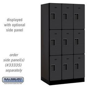 Salsbury Industries 12" Wide Triple Tier Designer Wood Locker - 3 Wide - 6 Feet High - 21 Inches Deep