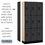 Salsbury Industries 33365BLK 12" Wide Triple Tier Designer Wood Locker - 3 Wide - 6 Feet High - 15 Inches Deep - Black