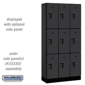 Salsbury Industries 12" Wide Triple Tier Designer Wood Locker - 3 Wide - 6 Feet High - 15 Inches Deep