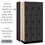 Salsbury Industries 33368BLK 12" Wide Triple Tier Designer Wood Locker - 3 Wide - 6 Feet High - 18 Inches Deep - Black