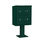 Salsbury Industries 3409D-4PGRN Pedestal Mounted 4C Horizontal Mailbox Unit - 9 Door High Unit (62-1/8 Inches) - Double Column - Stand-Alone Parcel Locker - 2 PL4's and 2 PL5's - Green