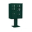 Salsbury Industries 3410D-07GRN Pedestal Mounted 4C Horizontal Mailbox Unit - 10 Door High Unit (65-5/8 Inches) - Double Column - 7 MB1 Doors / 1 PL5 and 1 PL6 - Green
