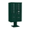 Salsbury Industries 3414D-15GRN Pedestal Mounted 4C Horizontal Mailbox Unit - 14 Door High Unit (66-3/4 Inches) - Double Column - 15 MB1 Doors / 1 PL5 and 1 PL6 - Green