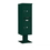 Salsbury Industries 3414S-2PGRN Pedestal Mounted 4C Horizontal Mailbox Unit - 14 Door High Unit (66-3/4 Inches) - Single Column - Stand-Alone Parcel Locker - 2 PL6's - Green