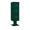 Salsbury Industries 3414S-3PGRN Pedestal Mounted 4C Horizontal Mailbox Unit - 14 Door High Unit (66 3/4 Inches) - Single Column - Stand-Alone Parcel Locker - 1 PL4 and 2 PL5's - Green
