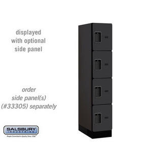 Salsbury Industries 12" Wide Four Tier Designer Wood Locker - 1 Wide - 5 Feet High - 21 Inches Deep