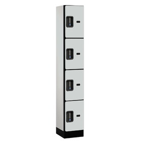 Salsbury 12" Wide Four Tier Designer Wood Locker - 1 Wide - 6 Feet High - 15 Inches Deep - Electronic Locks
