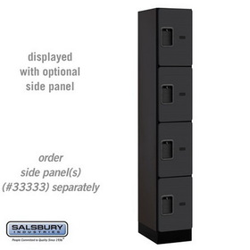 Salsbury Industries 12" Wide Four Tier Designer Wood Locker - 1 Wide - 6 Feet High - 18 Inches Deep