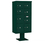 Salsbury Industries 3416D-8PGRN Pedestal Mounted 4C Horizontal Mailbox Unit - Maximum High (72 Inches) - Double Column - Stand-Alone Parcel Locker - 4 PL3's, 1 PL4, 2 PL4.5's and 1 PL5 - Green