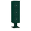 Salsbury Industries 3416S-3PGRN Pedestal Mounted 4C Horizontal Mailbox Unit - Maximum High (72 Inches) - Single Column - Stand-Alone Parcel Locker - 1 PL4.5, 1PL5 and 1 PL6 - Green
