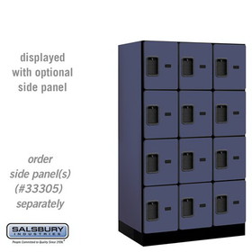 Salsbury Industries 12" Wide Four Tier Designer Wood Locker - 3 Wide - 5 Feet High - 21 Inches Deep