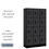Salsbury Industries 34355BLK 12" Wide Four Tier Designer Wood Locker - 3 Wide - 5 Feet High - 15 Inches Deep - Black
