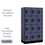 Salsbury Industries 34358BLU 12" Wide Four Tier Designer Wood Locker - 3 Wide - 5 Feet High - 18 Inches Deep - Blue