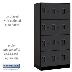 Salsbury Industries 12" Wide Four Tier Designer Wood Locker - 3 Wide - 6 Feet High - 21 Inches Deep - Blue