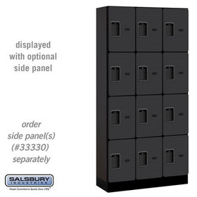 Salsbury Industries 12" Wide Four Tier Designer Wood Locker - 3 Wide - 6 Feet High - 15 Inches Deep
