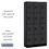 Salsbury Industries 34365BLK 12" Wide Four Tier Designer Wood Locker - 3 Wide - 6 Feet High - 15 Inches Deep - Black