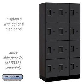Salsbury Industries 12" Wide Four Tier Designer Wood Locker - 3 Wide - 6 Feet High - 18 Inches Deep