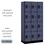 Salsbury Industries 34368BLU 12" Wide Four Tier Designer Wood Locker - 3 Wide - 6 Feet High - 18 Inches Deep - Blue