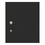 Salsbury Industries 3454.5P-BLK Replacement Parcel Locker Door and Tenant Lock - for Standard 4.5 High (PL4.5) 4C Pedestal Parcel Locker - with (3) Keys - Black