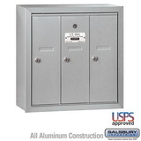 Salsbury Industries Vertical Mailbox - 3 Doors - Surface Mounted - USPS Access